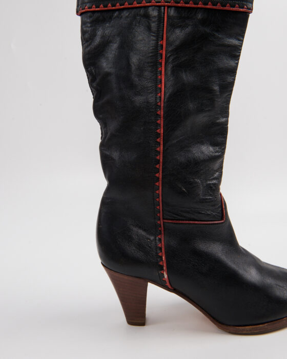 Женские сапоги из натуральной кожи — фото 2