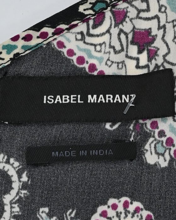 Шелковое платье Isabel Marant с принтом «пейсли» — изображение 4