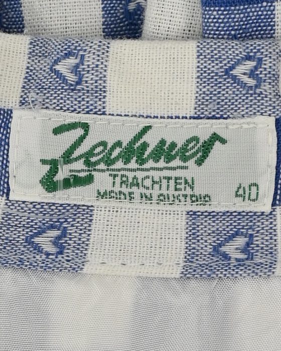 Винтажная австрийская юбка Zechner Trachten с сердечками — изображение 4