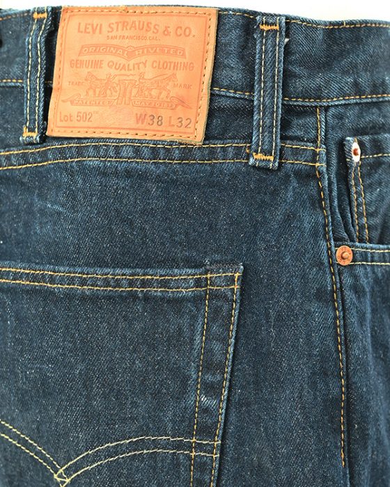 Темно-синие мужские джинсы Levi’s 502 — изображение 4