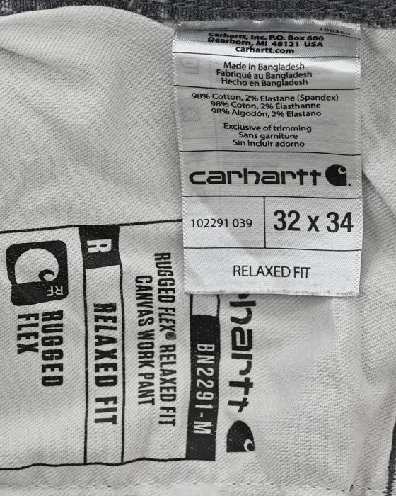 Мужские серые джинсы Carhartt Relaxed Fit — изображение 7