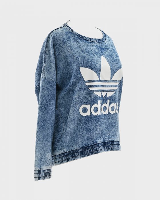 Женская толстовка Adidas нежного голубого оттенка — изображение 2