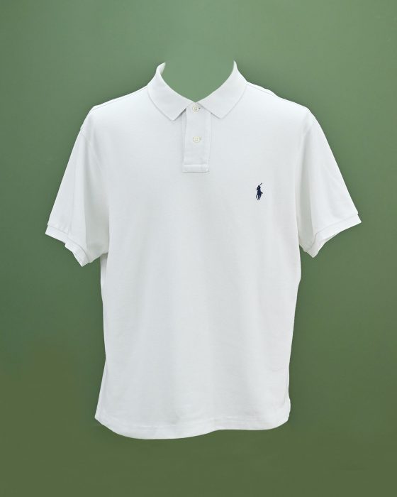 Белая мужская футболка-поло Polo Ralph Lauren