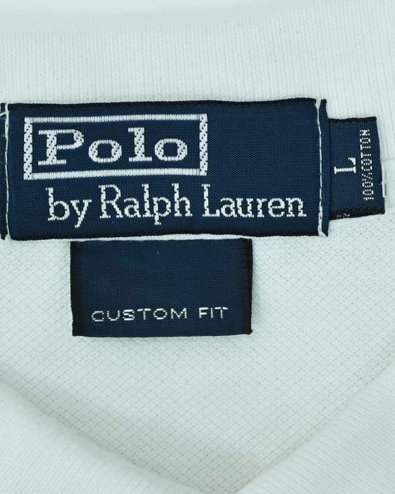 Белая мужская футболка-поло Polo Ralph Lauren — изображение 5