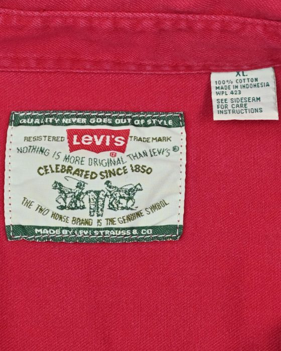 Мужская винтажная рубашка Levi's из хлопка — изображение 7