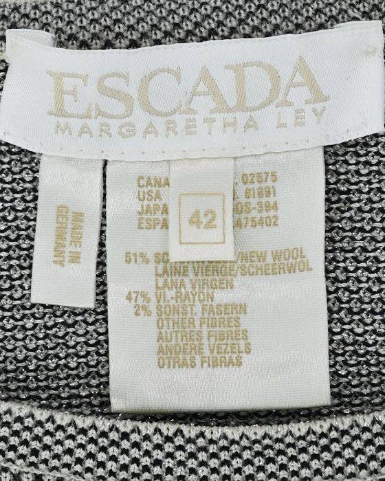 Женское серое трикотажное платье ESCADA — изображение 5