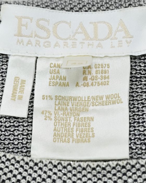Женское серое трикотажное платье ESCADA — изображение 6