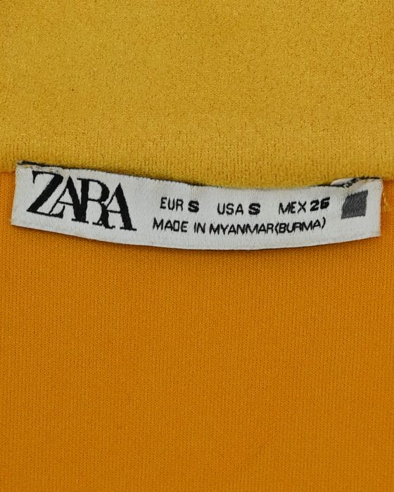 Женское пальто ZARA ярко-жёлтого цвета — изображение 5