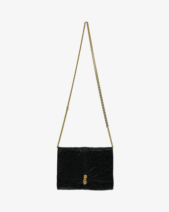 Кожаная сумка Céline Paris с тиснением под крокодила