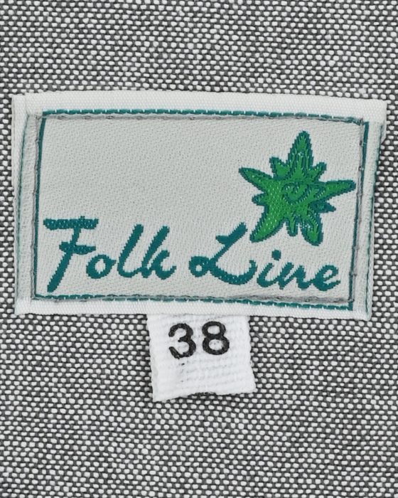 Женский жакет Folk Line из серого хлопка с декоративными пуговицами — изображение 5