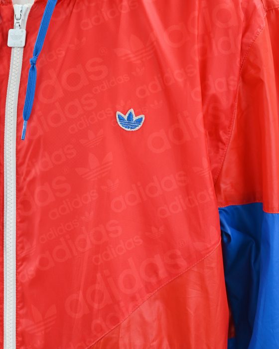 Ветровка Adidas Originals двухцветная красно-синяя — изображение 5