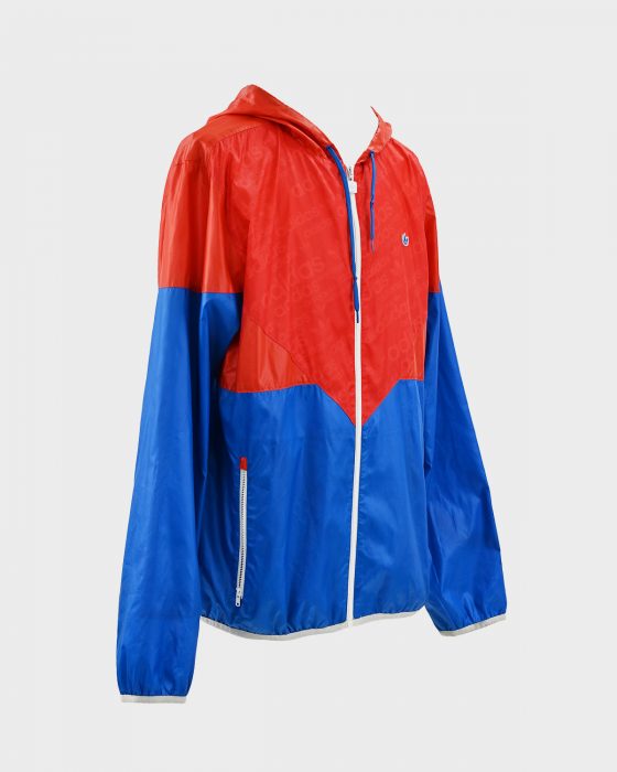 Ветровка Adidas Originals двухцветная красно-синяя — изображение 2