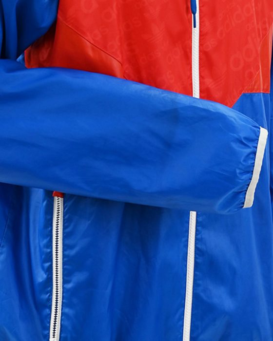 Ветровка Adidas Originals двухцветная красно-синяя — изображение 6