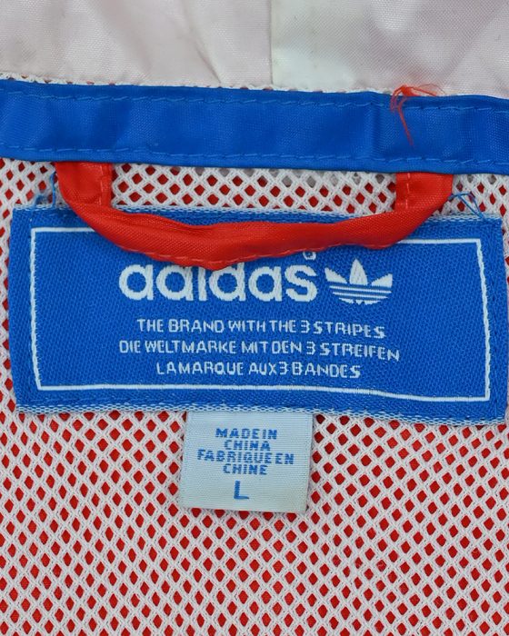 Ветровка Adidas Originals двухцветная красно-синяя — изображение 7