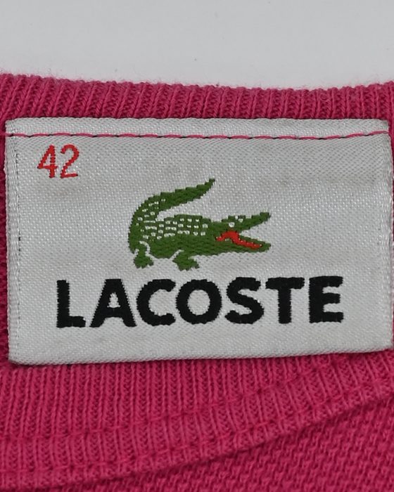 Женская розовая майка Lacoste — изображение 4