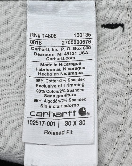 Мужские черные джинсы Carhartt — изображение 7
