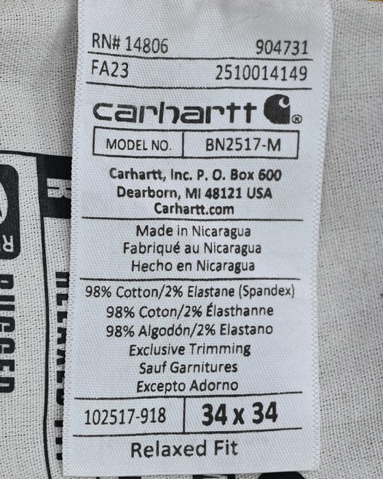 Мужские бежевые брюки Carhartt — изображение 8
