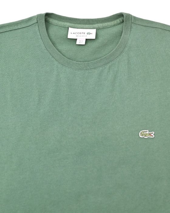 Мужская зелёная футболка Lacoste — изображение 4
