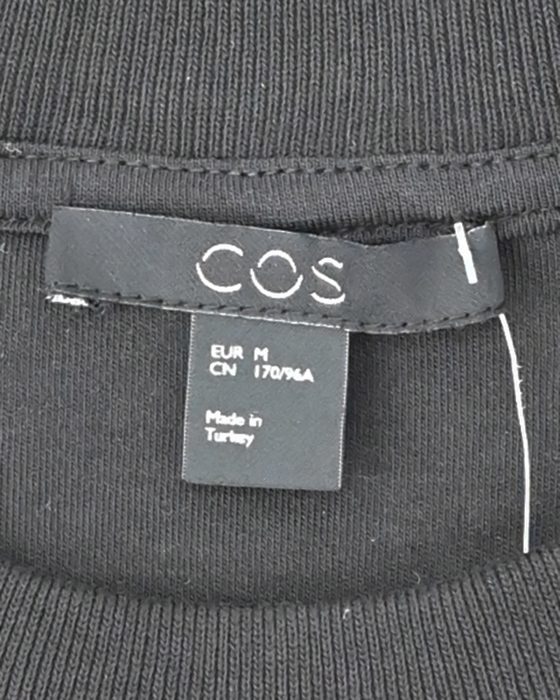 Черное хлопковое платье миди COS — изображение 6