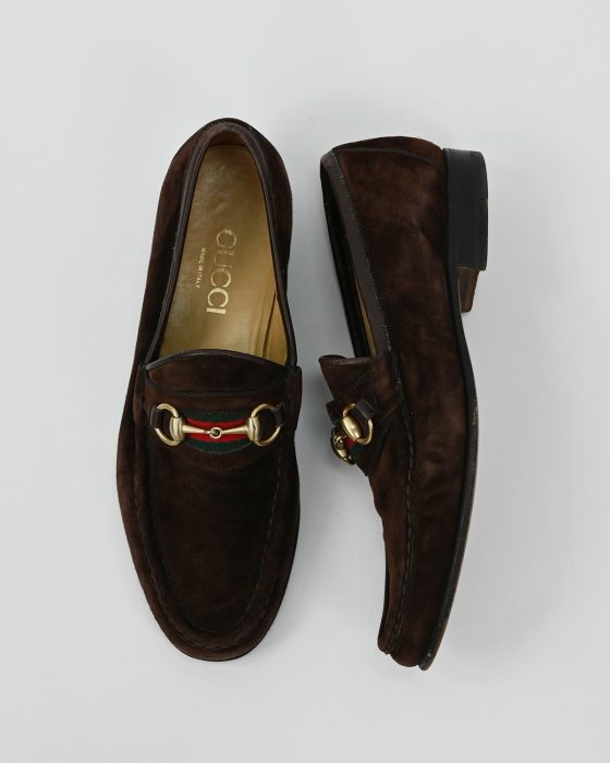 Мужские замшевые лоферы Gucci — изображение 3