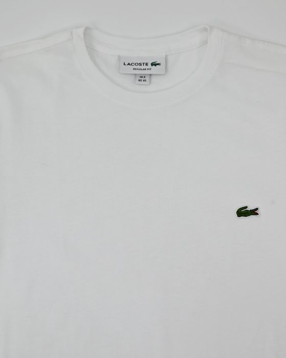 Белая женская футболка Lacoste — изображение 4