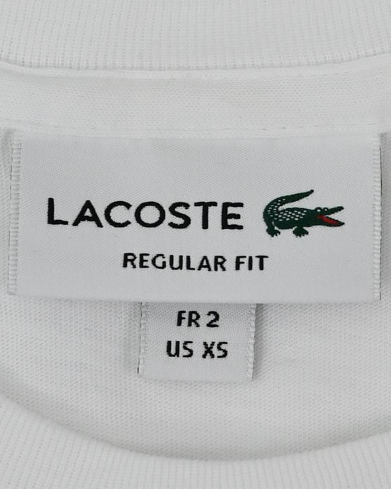 Белая женская футболка Lacoste — изображение 5