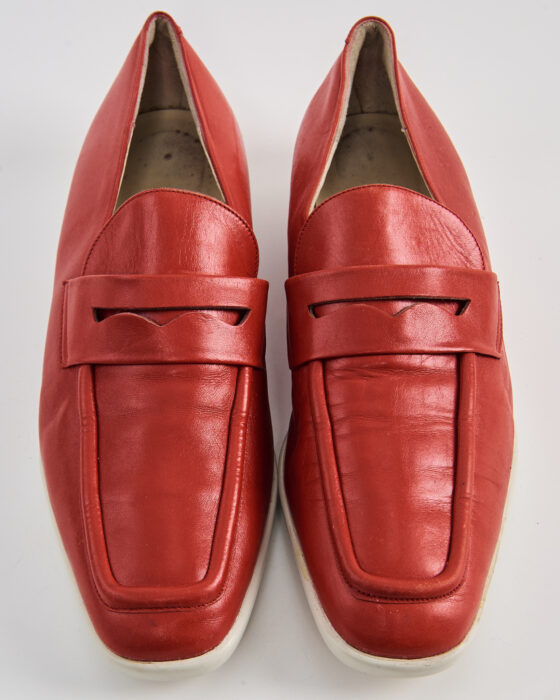 Женские лоферы BALLY из красной кожи Bally — фото 2