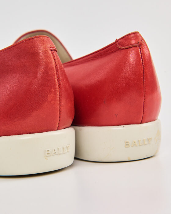 Женские лоферы BALLY из красной кожи Bally — фото 5