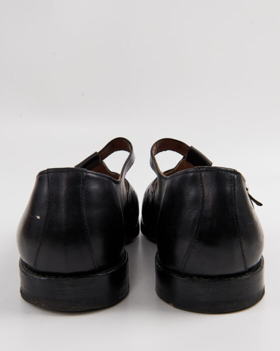 Мужские черные туфли с перфорацией — фото 5