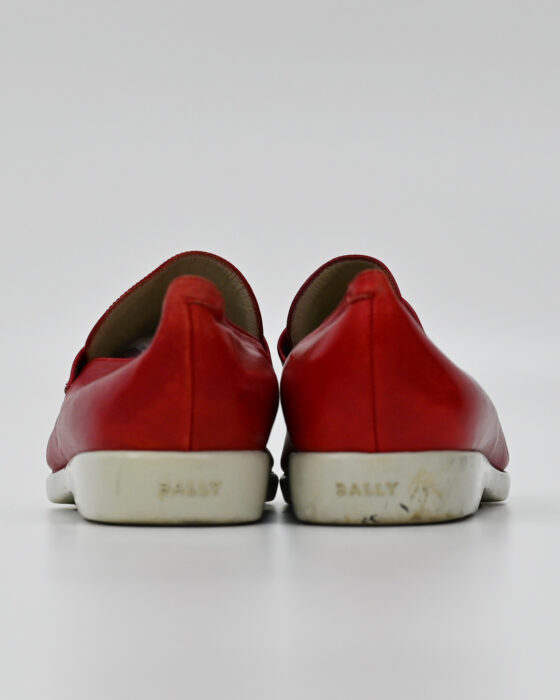 Женские лоферы BALLY из красной кожи — изображение 5