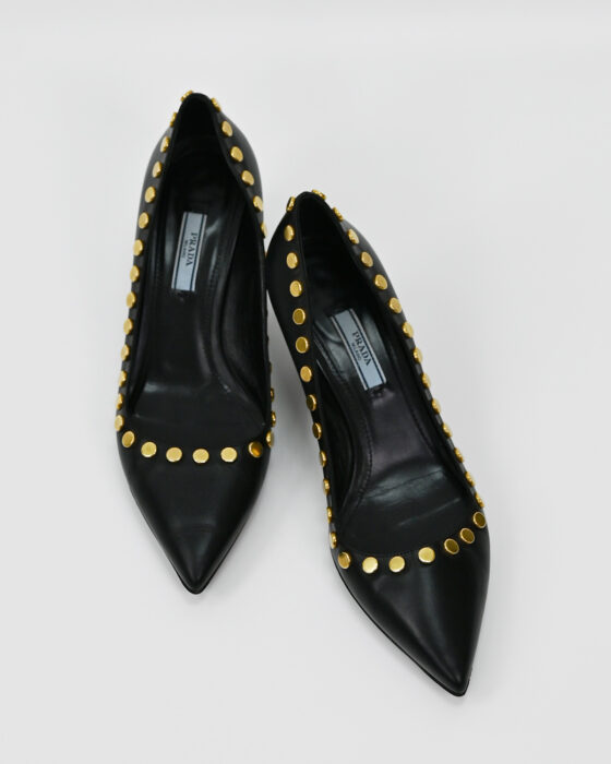 Черные женские туфли PRADA Milano
