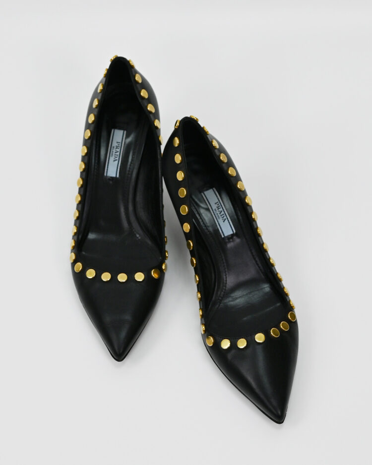 Черные женские туфли PRADA Milano