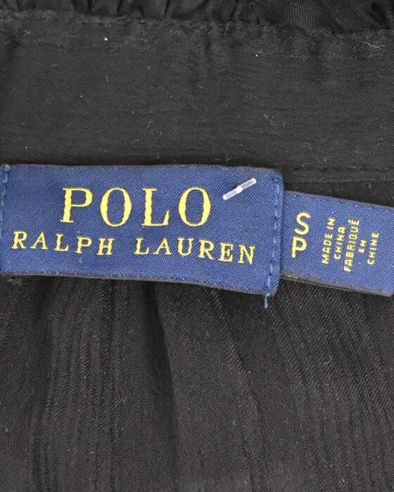 Черная блуза с рюшами Polo Ralph Lauren — изображение 5