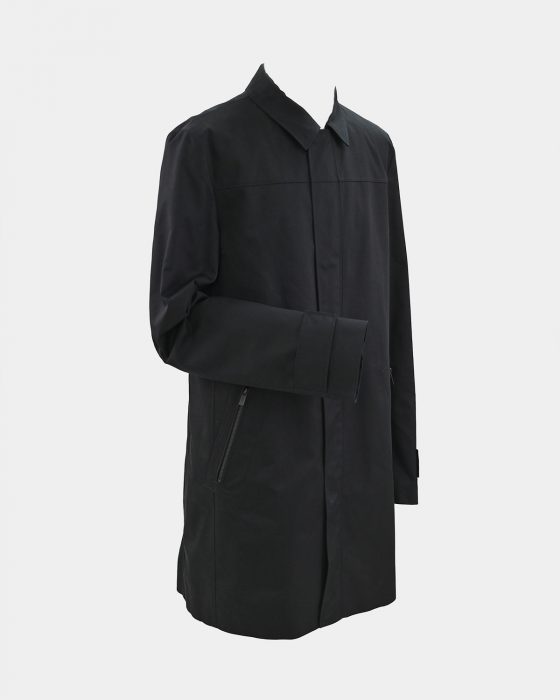 Мужское черное пальто HUGO BOSS — изображение 3