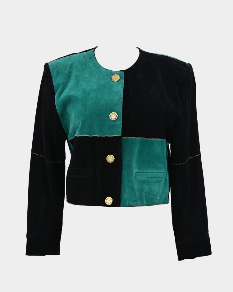 Жакет из замши в стиле color block от Yessica