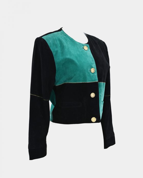 Жакет из замши в стиле color block от Yessica — изображение 2