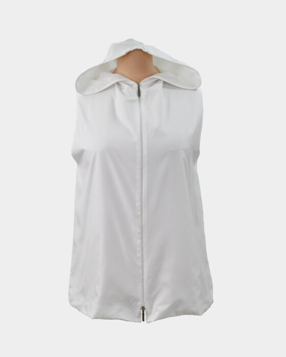 Белый жилет с капюшоном от 'S MaxMara