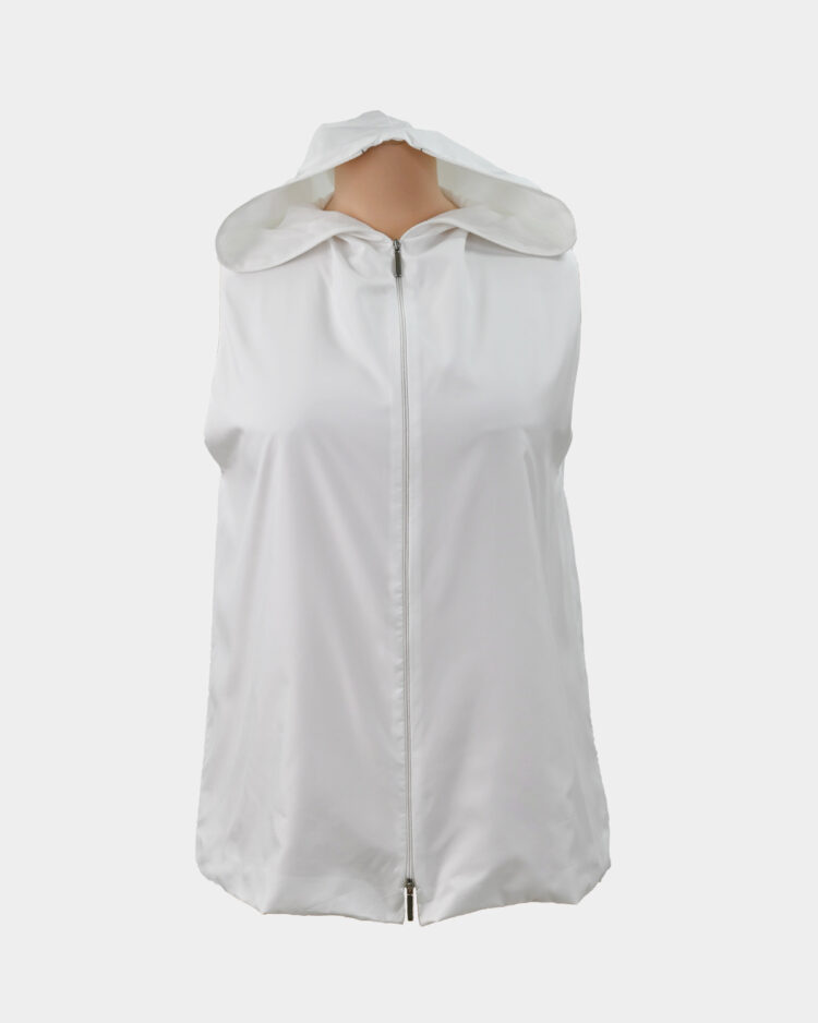 Белый жилет с капюшоном от 'S MaxMara