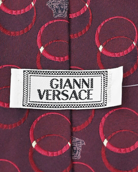 Галстук Versace из шелка с геометрическим узором — изображение 5