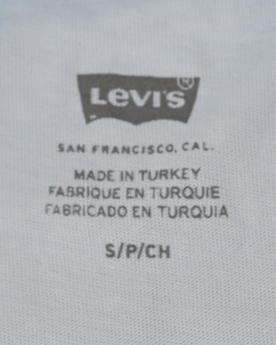 Женская светло-голубая укороченная футболка Levi's California — изображение 5