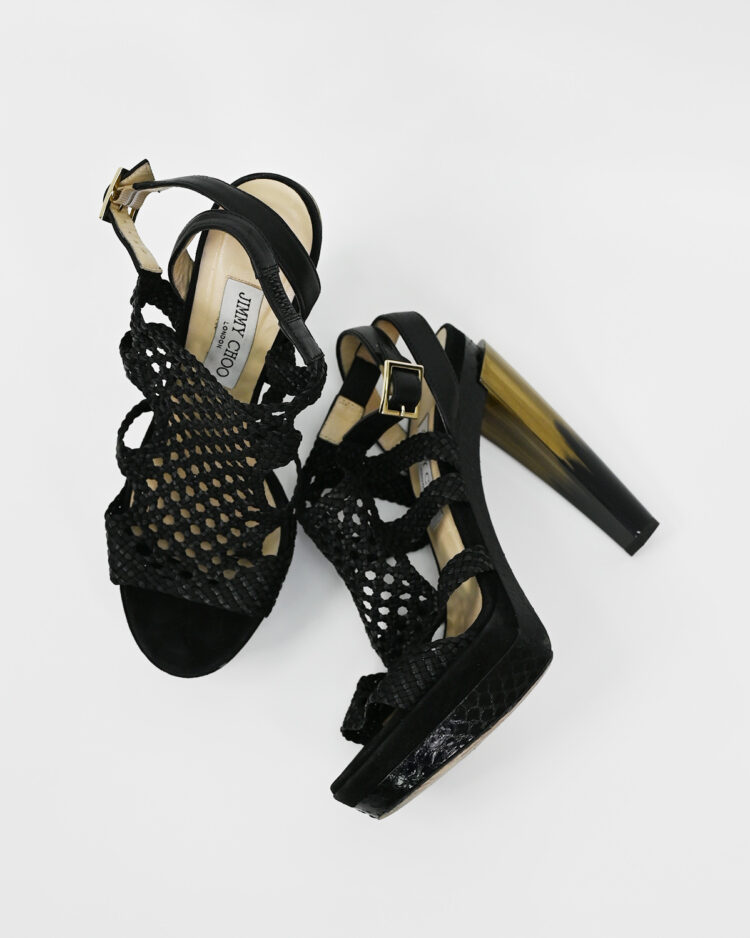 Босоножки из плетёной кожи Jimmy Choo 00-s