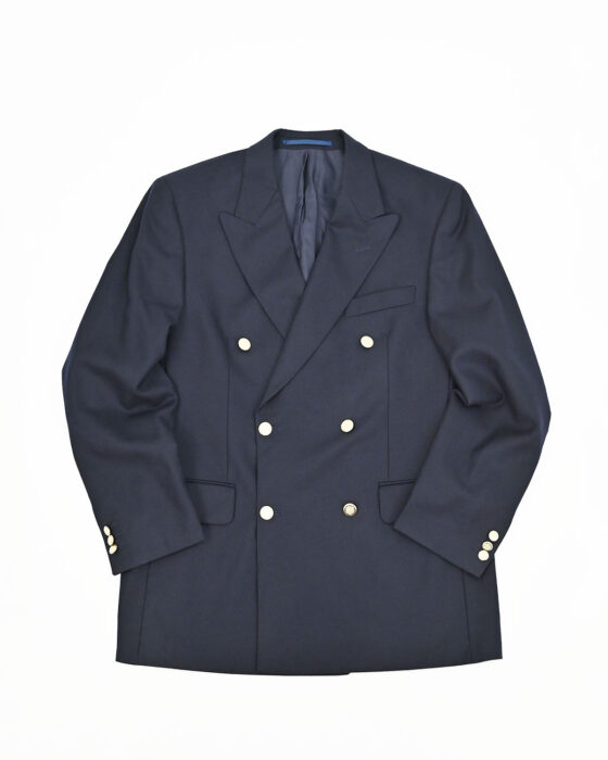 Мужской шерстяной двубортный пиджак Woolmark 90-s — изображение 2