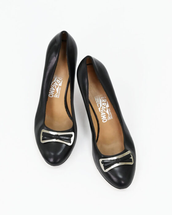 Женские туфли с бантом Salvatore Ferragamo 90-s