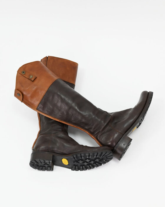 Cапоги из натуральной кожи в стиле верховой езды Vibram 90-s — изображение 2