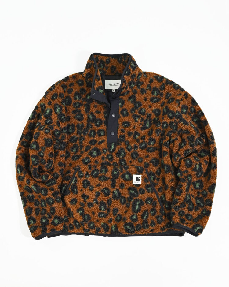Теплая толстовка-анорак с леопардовым принтом Carhartt 00-s