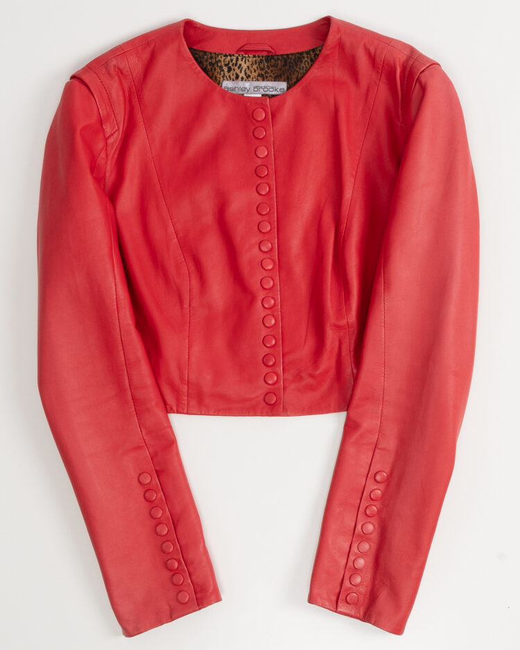 Винтажный кожаный жакет Ashley Brooke