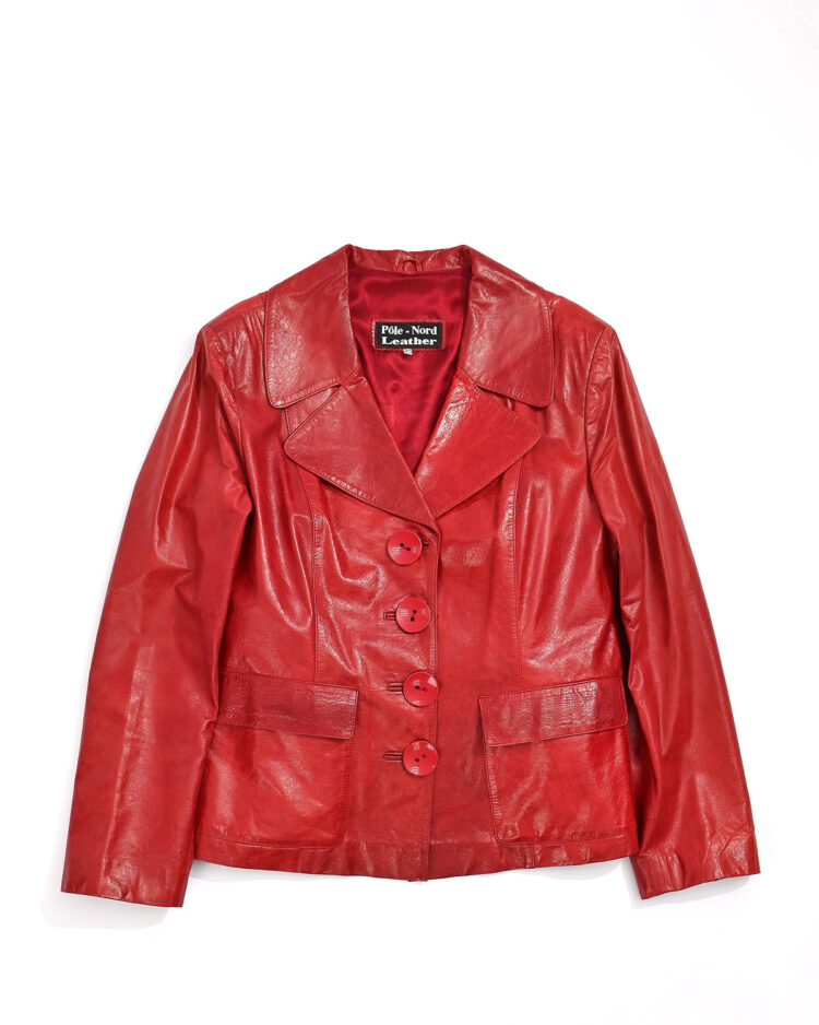 Винтажный кожаный жакет Pôle-Nord Leather