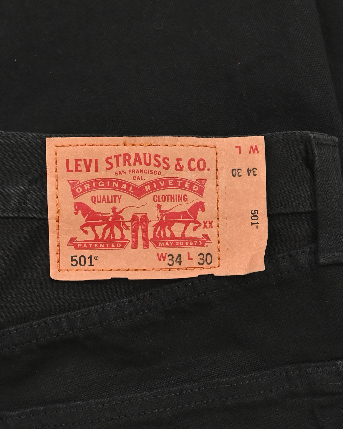 Винтажные джинсы Levi’s 501 Black Denim — изображение 5