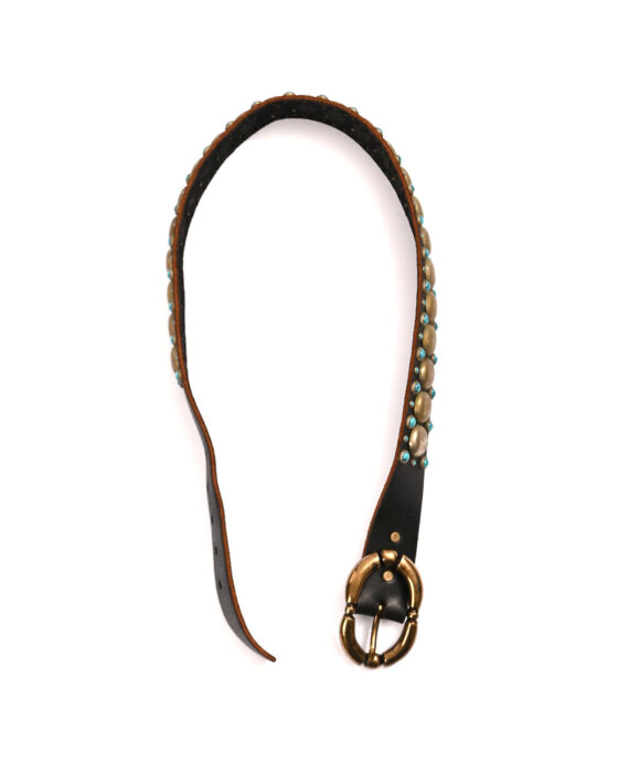 Ремень с бирюзовыми вставками — фото 3