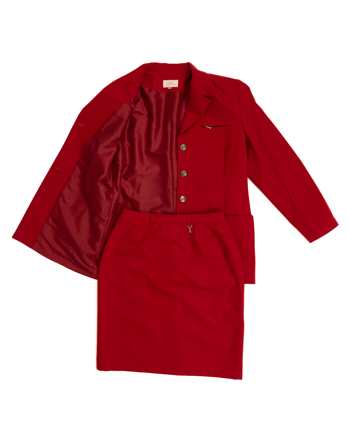 Красный костюм из шерсти — изображение 4